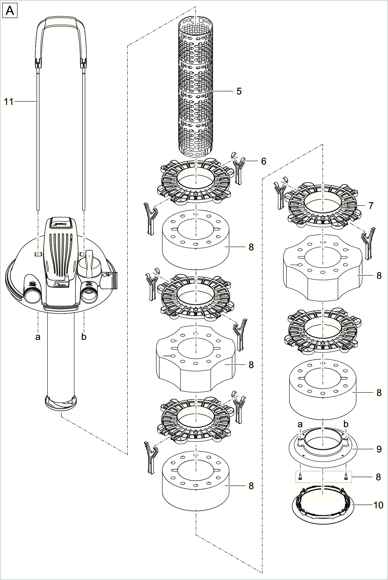 Bauplan 2 OASE FiltoClear 19000 Ersatzteile