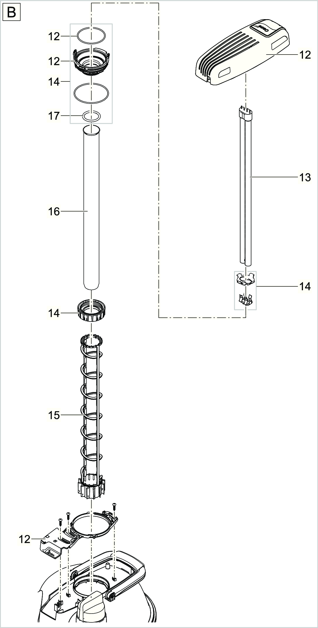 Bauplan 3 OASE FiltoClear 19000 Ersatzteile