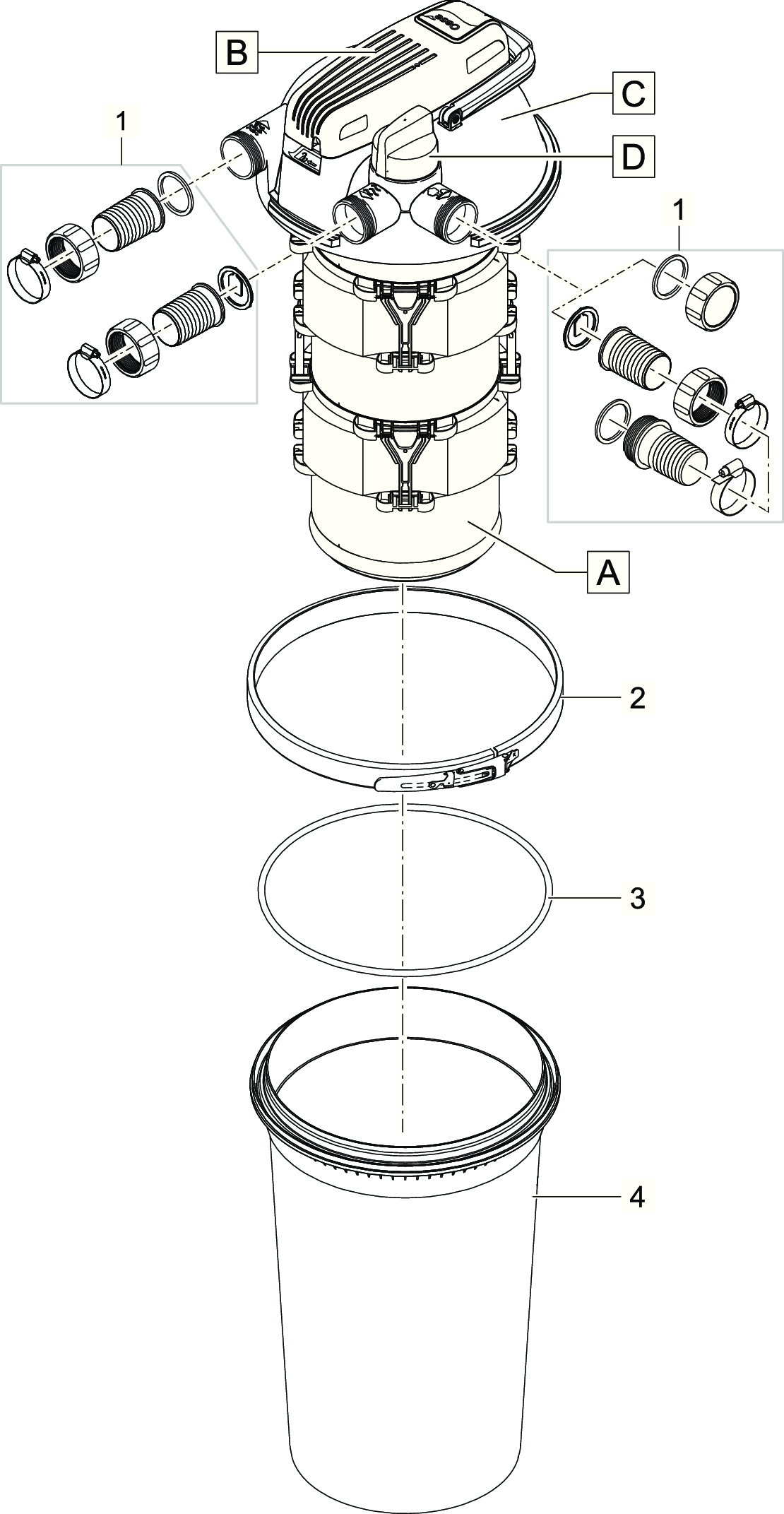 Bauplan OASE FiltoClear 19000 Ersatzteile